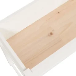 Sale Planteringslåda i massivt furu - Stabil och dekorativ | Färg: Vit | Storlek: 78x40x81 cm Planteringsbänkar
