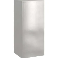 Planteringslåda i rostfritt stål för utomhusbruk - 2 st | Storlek: 24x24x55 cm | Färg: Silver