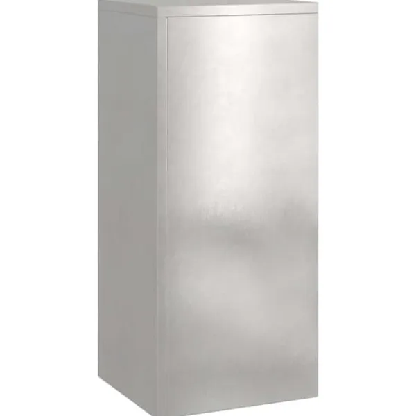 Planteringslåda i rostfritt stål för utomhusbruk - 2 st | Storlek: 24x24x55 cm | Färg: Silver
