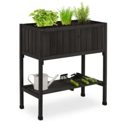 Outlet Planteringslåda, upphöjd, granträ, 80x74x38 cm Planteringsbänkar
