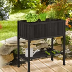 Outlet Planteringslåda, upphöjd, granträ, 80x74x38 cm Planteringsbänkar