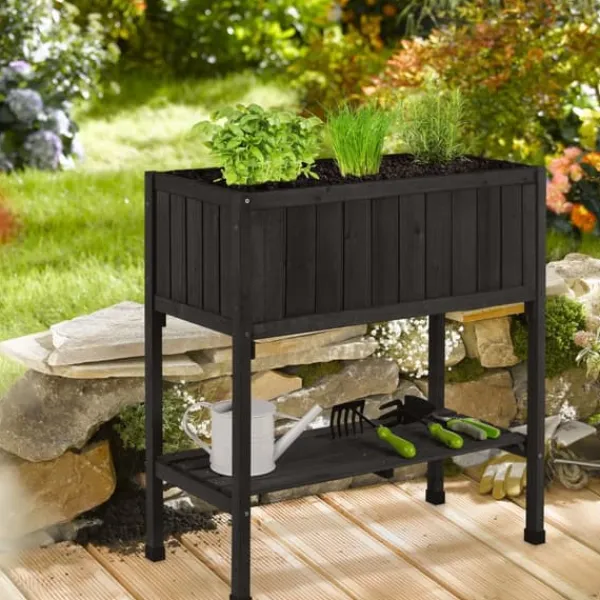 Outlet Planteringslåda, upphöjd, granträ, 80x74x38 cm Planteringsbänkar