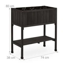 Outlet Planteringslåda, upphöjd, granträ, 80x74x38 cm Planteringsbänkar