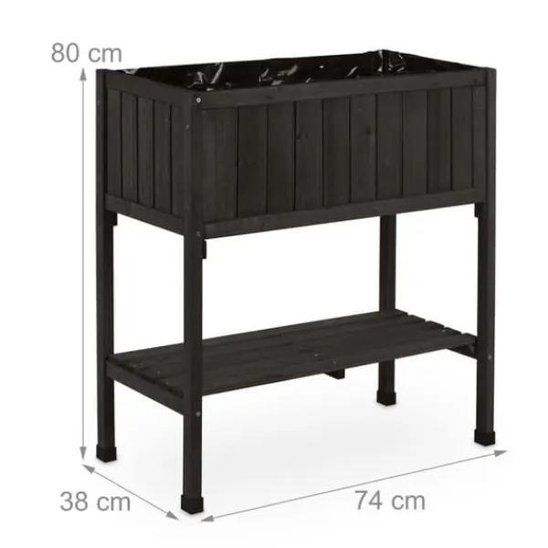 Outlet Planteringslåda, upphöjd, granträ, 80x74x38 cm Planteringsbänkar