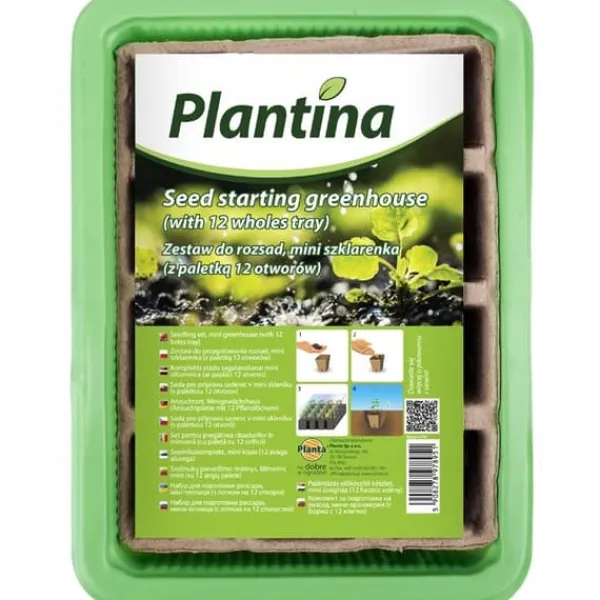 Outlet Plantkruka växthus 12 hål 19x14 cm Kit För Växt- & Örtplantering
