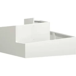 Online Plastkruka Rektangulär för Inomhusbruk | Färg: Vit | Storlek: 80x80x50 cm Krukor & Växtbehållare