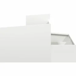 Online Plastkruka Rektangulär för Inomhusbruk | Färg: Vit | Storlek: 80x80x50 cm Krukor & Växtbehållare