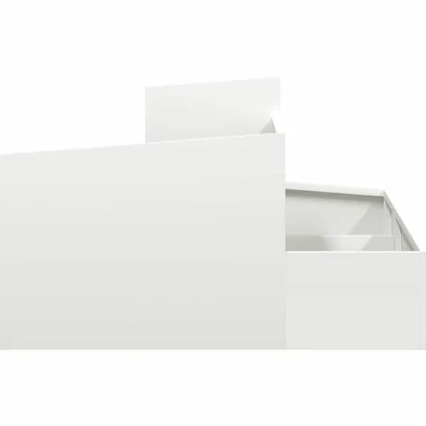 Online Plastkruka Rektangulär för Inomhusbruk | Färg: Vit | Storlek: 80x80x50 cm Krukor & Växtbehållare