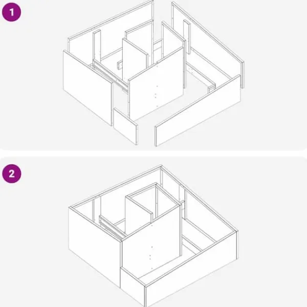 Online Plastkruka Rektangulär för Inomhusbruk | Färg: Vit | Storlek: 80x80x50 cm Krukor & Växtbehållare