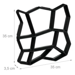 Outlet Plattformsform, 3,5x35x35 cm, Svart Trädgårdsprydnader