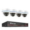 POE NVR CCTV-system, 5MP Inomhus Dome Ljud IP-kamera, Fjärrvideo Säkerhet, , 3T, 8CH NVR and 4 Camera