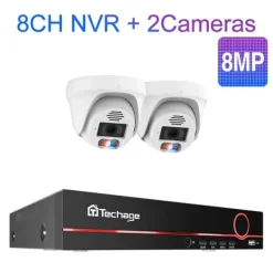 Best POE Säkerhetskamerasystem, 4K-upplösning, Ansiktsigenkänning, , 3T（户外运动）, 8CH 2pcs 8MP Camera Säkerhetsmonitorer & Videokameror