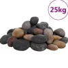 Polerad småsten 25 kg blandade färger 5-8 cm Trädgårdsstenar & Klivstenar