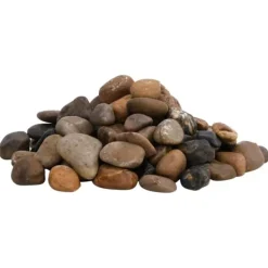 vidaXL Polerad småsten 25 kg blandade färger 2-5 cm