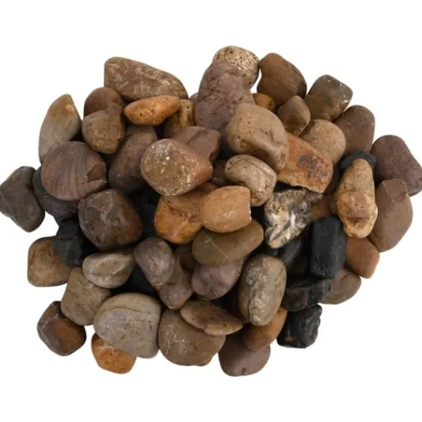 vidaXL Polerad småsten 25 kg blandade färger 2-5 cm