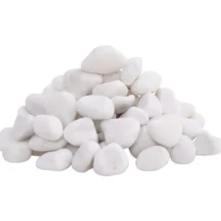 Outlet Polerad småsten 25 kg vit 2-5 cm Trädgårdsstenar & Klivstenar