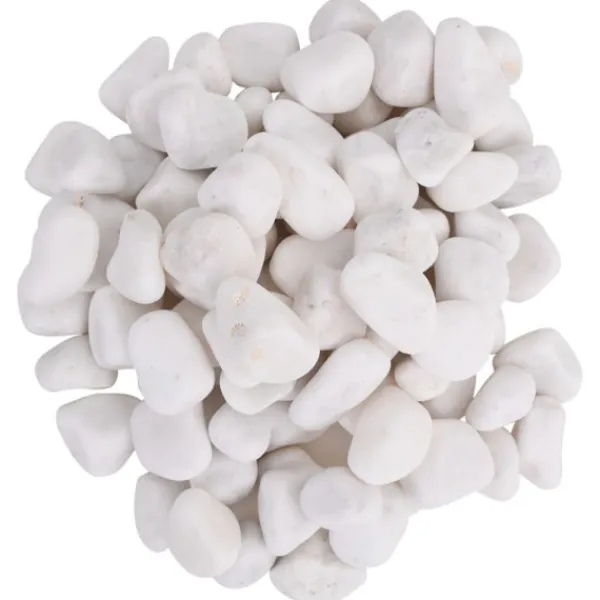 Outlet Polerad småsten 25 kg vit 2-5 cm Trädgårdsstenar & Klivstenar