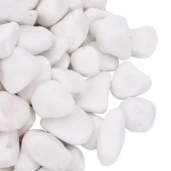 Outlet Polerad småsten 25 kg vit 2-5 cm Trädgårdsstenar & Klivstenar