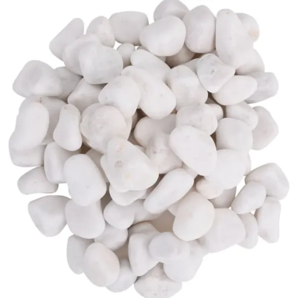 Sale Polerad småsten 10 kg vit 2-5 cm Trädgårdsstenar & Klivstenar