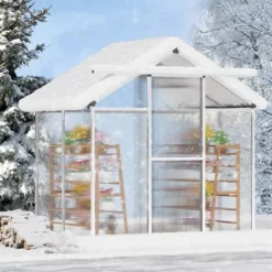 Best Polykarbonatväxthus 6x4 Ft, Utomhus Walk-in Växthus, För Trädgårdsanvändning Växthus