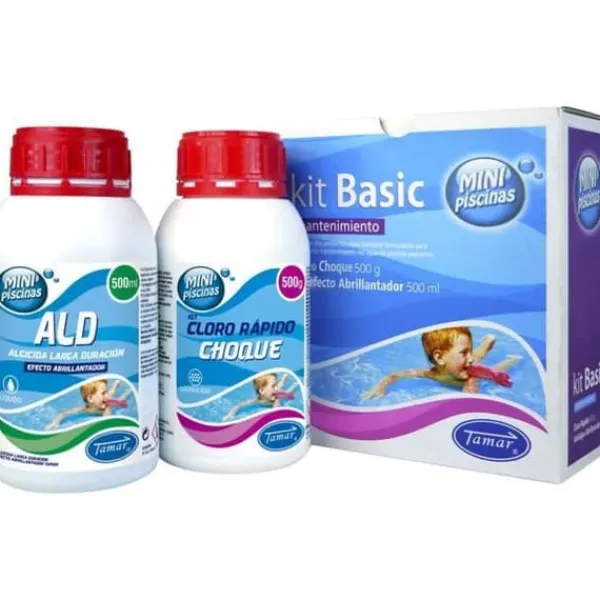 Clearance Pool underhållsset - Chockklor 500 g - Långvarigt algmedel 500 ml - Blå Pool- & Spatillbehör