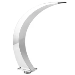 Sale Pool Waterfall Fountain G1 Invändig gänga 304 Rostfritt stål Rund Böjd Design Utomhuspool Fontän för Lekplats Fontäner & Dammar
