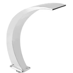 Sale Pool Waterfall Fountain G1 Invändig gänga 304 Rostfritt stål Rund Böjd Design Utomhuspool Fontän för Lekplats Fontäner & Dammar