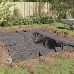 vidaXL Poolfleece Grå 1 x 25 m Polyester och bomull