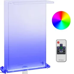 vidaXL Poolfontän med RGB LED akryl 51 cm