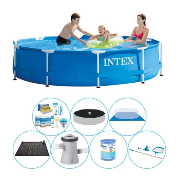 Best Poolkomfortpaket - Intex metallram Rund 305x76 cm Pooler