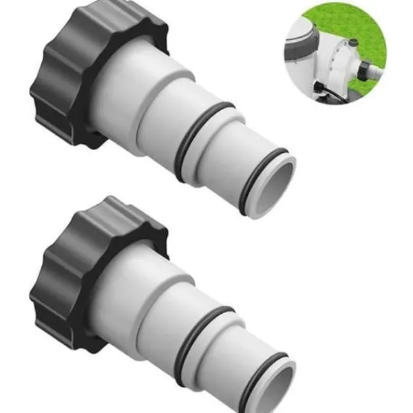 Hot Poolslangadapter - Intex - Poolkoppling - Anslutningar 1,5" och 1,25" - Plast - Hållbar Pool- & Spatillbehör