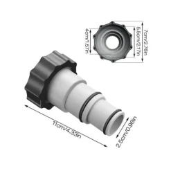Hot Poolslangadapter - Intex - Poolkoppling - Anslutningar 1,5" och 1,25" - Plast - Hållbar Pool- & Spatillbehör