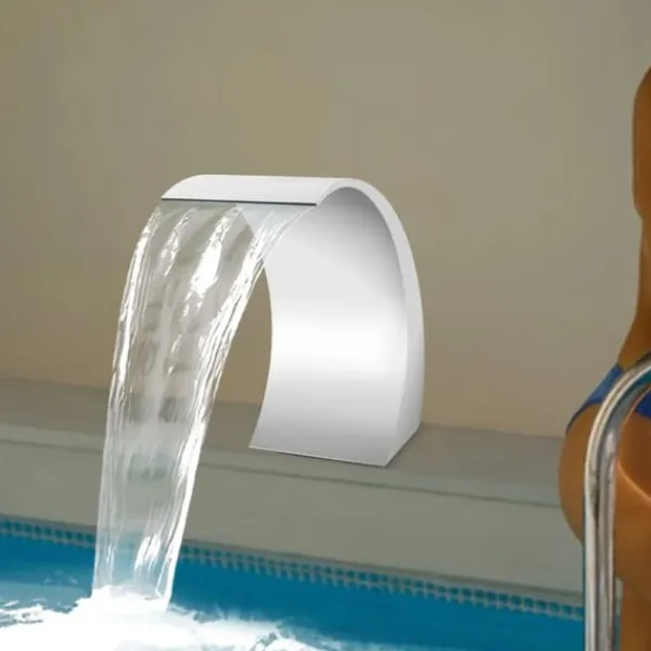 Best Poolvattenfall - Vattenfallblad - Metall - Kaskadeffekt - För Swimmingpool - Silver Fontäner & Dammar