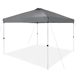 Hot Pop Up Canopy Partytält 10x10 fot med bärväska för camping, mörkgrått och lätt att transportera. Tält & Lusthus