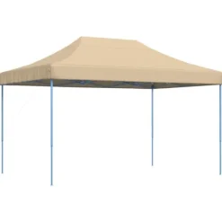 New Pop-Up hopfällbart partytält 440x292x315 cm | Färg: Beige | Perfekt för utomhusevent Tält & Lusthus