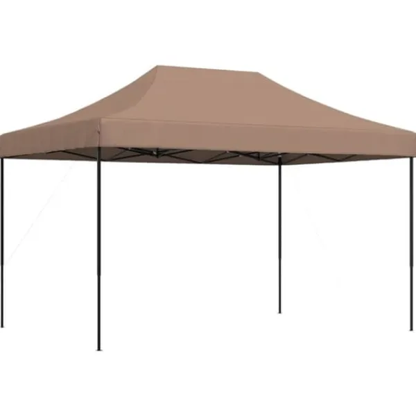 Discount Pop-Up hopfällbart partytält 410x279x315 cm | Färg: Brun | För utomhusevent och fester Tält & Lusthus