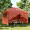 Outlet Pop-Up hopfällbart partytält med 4 sidoväggar terrakotta Tält & Lusthus