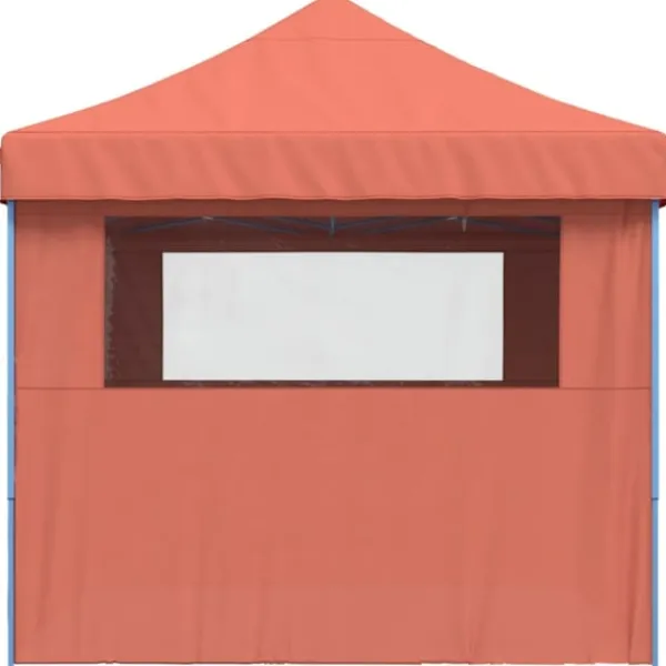 Outlet Pop-Up hopfällbart partytält med 4 sidoväggar terrakotta Tält & Lusthus