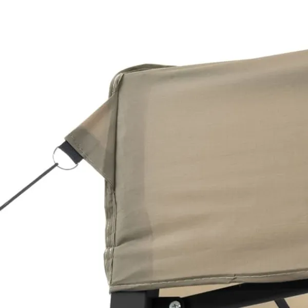 Outlet Pop-Up hopfällbart partytält med 3 sidoväggar - Utomhustält | Färg: Taupe | Storlek: Standard Tält & Lusthus