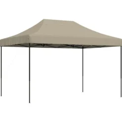 Pop-Up hopfällbart partytält 410x279x315 cm taupe Tält & Lusthus