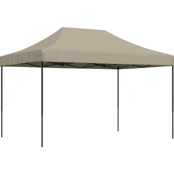 Pop-Up hopfällbart partytält 410x279x315 cm taupe Tält & Lusthus