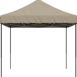 Pop-Up hopfällbart partytält 410x279x315 cm taupe Tält & Lusthus
