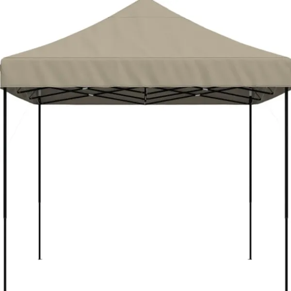 Pop-Up hopfällbart partytält 410x279x315 cm taupe Tält & Lusthus