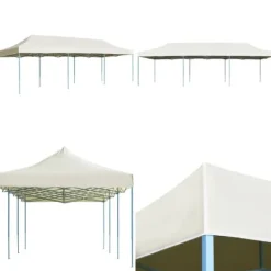 Pop-Up hopfällbart partytält gräddvit 3x9 m - Partytält - Festtält - Home & Living