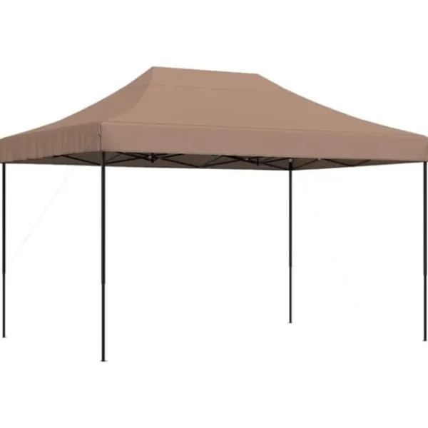 Pop-Up hopfällbart partytält 410x279x315 cm brun Tält & Lusthus