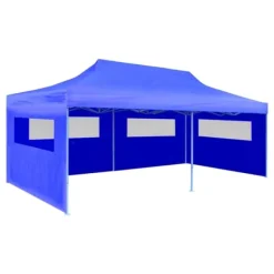 vidaXL Pop-up partytält hopfällbart 3 x 6 m blå
