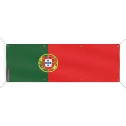Portugal flagga banner 8 öljetter 200x600 cm Flaggor & Vindstrutar