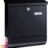 New Postbox Burg Wächter VARIO 8672 S Stålplatta Svart Nyckellås Postlådor & Brevlådor