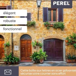 Best Postlåda - Perel - Monaco - Stål - Väggmonterad - Vit Postlådor & Brevlådor