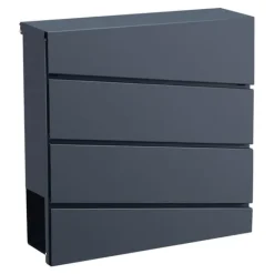 [en.casa] Postlåda Achtrup brevlåda med tidningshållare antracit 37x37x10,5 cm